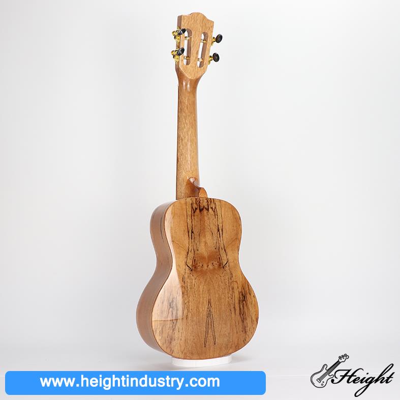 HC11 high gloss spalted maple wood ukulele 11